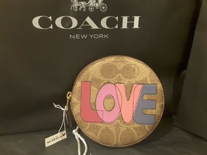 New w/tags Coach 889553 Signature Love Coin Wallet /Coin Purse Pvc Women's RARE