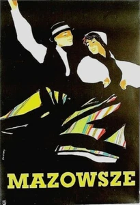 Original vintage poster MAZOWSZE POLISH FOLKLORE DANCE c.1955 - Picture 1 of 1