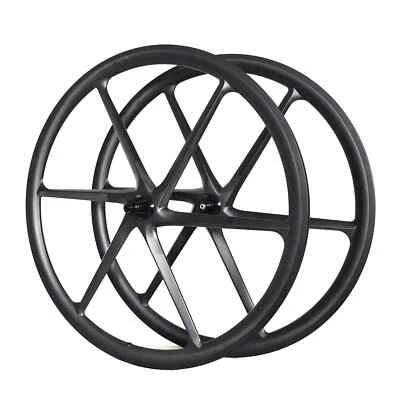 Conjunto de rodas de freio a disco de carbono para bicicleta de estrada/MTB 700C profundidade 35/40mm largura 28/31/36mm - Imagem 1 de 4