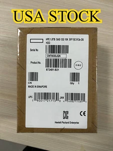 HPE 872481-B21 872738-001 1.8TB SAS 10K 12Gb/s 2.5" SC 512E HDD Hard Drive US - Picture 1 of 9