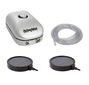 Active Aqua 7,8l Luftpumpe, 4" runde Luftsteine, 10ft Schlauchkombination - Bild 1 von 1