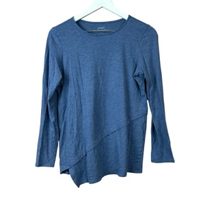 Pure Jill Layered Assymetrical Blue Tee Women Sz S - Picture 1 of 5