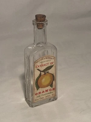 c1880-90 Extract of Orange by Preston & Merrill Boston Mass with the Paper Label - Image 1 of 4