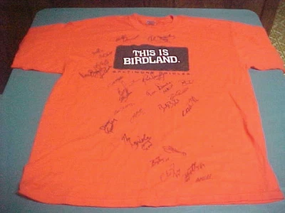 Baltimore Orioles "Orange Carpet Program" T-Shirt SIGNED by 25 Oriole's Greats ! - Image 1 of 4