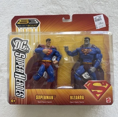 Mattel S3 SELECT ESCULPT DC Super Heroes Superman & Bizarro Nuevo en caja 2006 - Muy genial Foto 1 de 4