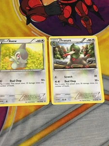 D909 Pokemon TCG Edle Siege Axt 86 Fraxure 87 2011 MP - Bild 1 von 22