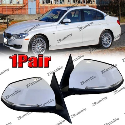 1Pair Side RearView Mirror Electric Folding For BMW-3 Series F30 2011 2012-2018 - Image 1 of 4