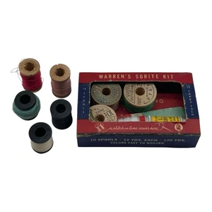 Warren’s Sorite Kit ~ W Warren Thread Works Westfield MA ~ Realsilk Mending Kit - Picture 1 of 16