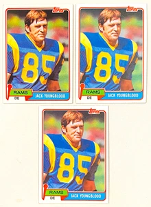 (3) Jack Youngblood 1981 Topps Football NM Card Lot #205 - Bild 1 von 2