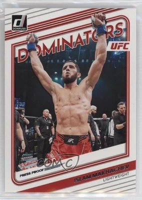 2023 Donruss UFC Dominators Press Proof Silver Islam Makhachev #4 - Image 1 of 2