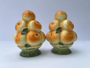 Vintage Florida Oranges Salt & Pepper Shakers Fruit Bowl Stack – Small Chips - Picture 1 of 7