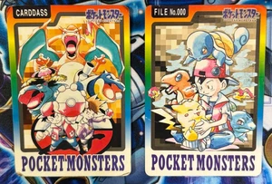 Tarjeta Pokemon 1997 Cecklist Especial Carddass No. 000 Juego de 2 Bandai Japonés - Imagen 1 de 15