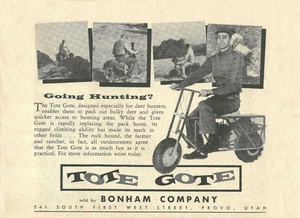 Vintage & SUPER Rare 1959 Tote Gote Mini-Bike Ad - Picture 1 of 1