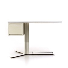Scrivania bianca di Celli Tognon per Sormani anni 70, desk, mid-century modern