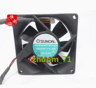 1PC SUNON KD2408PTBX-6A 8CM 8025 24V 4.3W inverter cooling fan - Image 1 of 2