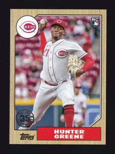Tarjeta de novato retro de Hunter Greene RC 1987 2022 Topps Update Series #87TBU-2 - Imagen 1 de 2