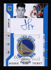 2010-11 Playoff Contenders Patches Ticket Jeremy Lin #141 Rookie Auto RC