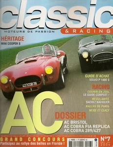 CLASSIC & RACING 7 AC BRISTOL COBRA 289 427 BMW 1600 VOLVO P1800 MINI COOPER S - Foto 1 di 3