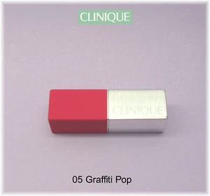 Neu FULL SIZE Clinique Pop Lippenfarbe + Primer Lippenstift 05 Graffiti Pop - Bild 1 von 2