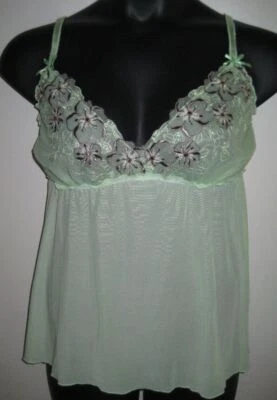 Camisa bordada floral cacique tamanho 18/20 verde primavera transparente nova - Imagem 1 de 4