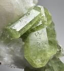 334 grammes de cristaux de diopside verte pleins et bien terminés de tous les côtés de la calcite