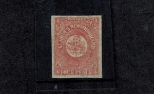Newfoundland 1864 SG 18 4d Rose Lake MOG Large Margins Hard Paper VF CV L50 - Picture 1 of 2