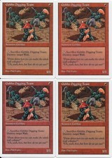 MTG: GOBLIN DIGGING TEAM 5th Edition COMMON; played, Excellent condition x4