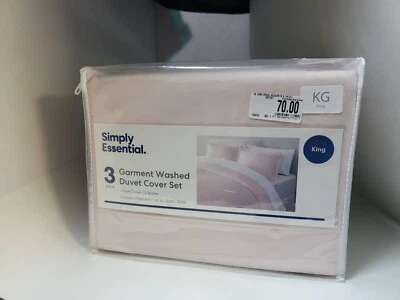 NEW RoseWater Bed Bath Beyond King Duvet Cover Set + 2 Pillow Shams Cotton #B1 - Image 1 of 4