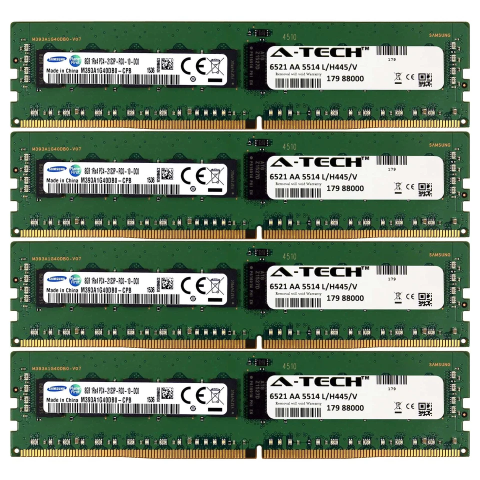 PC4-17000 Samsung 32GB Kit 4x 8GB HP ProLiant WS460c BL460c WS460c Memory RAM - Image 1 of 1