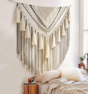 Hanging Large Macrame Wall Decor Panels Handmade Wall Art Home - Picture 1 of 6