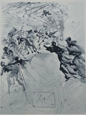 Salvador DALI: Purgatorium 25 - Originale Signierte GRAVUR #DIVINE COMEDIE #1960 - Bild 1 von 4