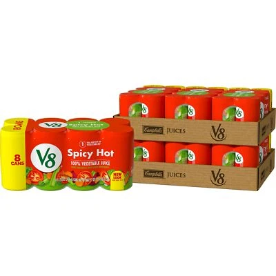 V8 Spicy Hot 100% Jugo Vegetal, Mezcla Vegetales con Jugo de Tomate, 5.5 FL... Foto 1 de 4