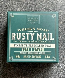 The Scottish Fine Soaps Co - RUSTY NAIL - Whiskey Soap Bar Triple Milled 3.5oz - Picture 1 of 7