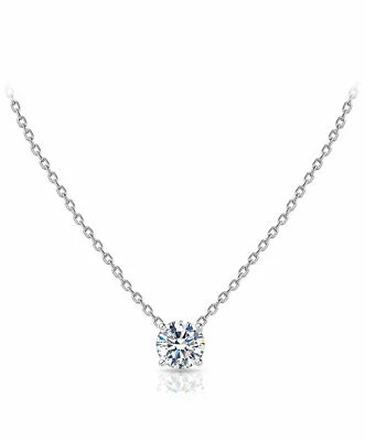 2 Ct. Round  Lab Created White Diamond Pendant 925 Silver Clarity VVS1 for Gift - Image 1 of 4