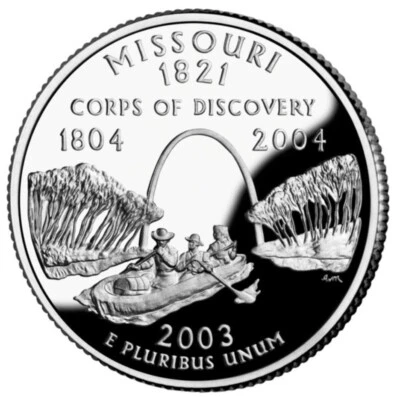 2003 S Proof Missouri State Quarter Uncirculated US Mint - Image 1 of 2