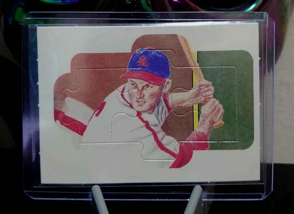 Leaf Vintage Diamond King Puzzle Pieces 34 35 36 Unpunched Stan Musial Batting - Imagen 1 de 2