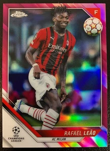 2021-22 Topps Chrome UCL Rafael Leao Pink Refractor /175 AC Milan #37 - Picture 1 of 3