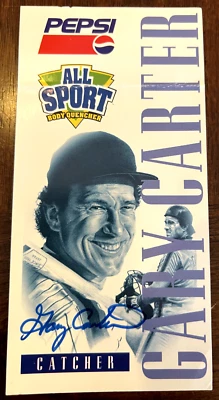 PEPSI ALL SPORT POSTCARD GARY CARTER AUTH. AUTOGRAPH - Image 1 of 2