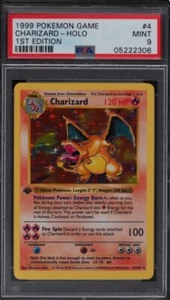 1999 POKEMON BASE SET SHADOWLESS 1ST EDITION HOLO CHARIZARD #4 PSA 9 MINT - Picture 1 of 1