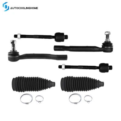 6x Botas de fuelle de extremo de barra de amarre delanteras de dirección para Acura MDX Honda Pilot 2001-2008 Foto 1 de 4