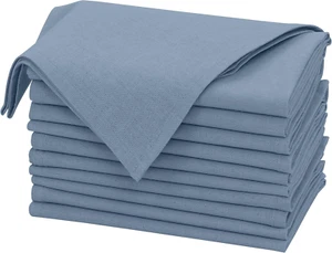 Linen Napkins Set of 12, 18X18 Cloth Napkins, Cotton Linen Blend Napkins Cloth W - Picture 1 of 30