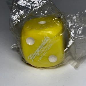 Fitzgerald's Casino Die 1 Pc. Dice Reno Nevada 1 Large Yellow 1-3/16 Inch/ New - Picture 1 of 3