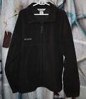 (*KC) Columbia® Black Zip Front Long Sleeve Fleece Jacket - Size 3X