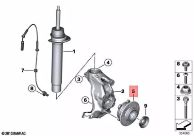 NUEVO OEM BMW 230I/M2/M240I FR BUJE IZQUIERDO/DERECHO Y COJINETE 31-20-6-876-840 Foto 1 de 2