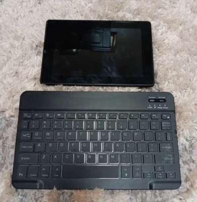 Amazon Tablet W/ Portable Keyboard Wifi  Typing/reader For Parts Or Repair - Image 1 of 4