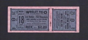 VERY RARE 1934 KID CHOCOLATE v LEO RODAK boxing ticket DUBLINSKY v STEVE HALAIKO - Picture 1 of 2