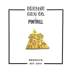 ⚡RARE⚡ PINTRILL x FREDDIE AND CO. Swag Pyramid Pin *BRAND NEW* LIMITED EDITION - Picture 1 of 3