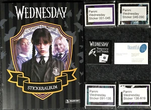 PANINI Wednesday (2023) Sticker Sammelalbum Komplett inkl. 180 Sticker/2 Tattoo - Bild 1 von 8