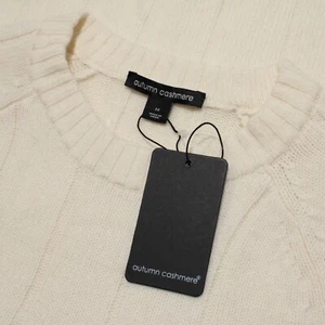 Autumn Cashmere NWT Ribbed Raglan Pullover Sweater Size M in Ivory Wool Blend - Picture 1 of 9