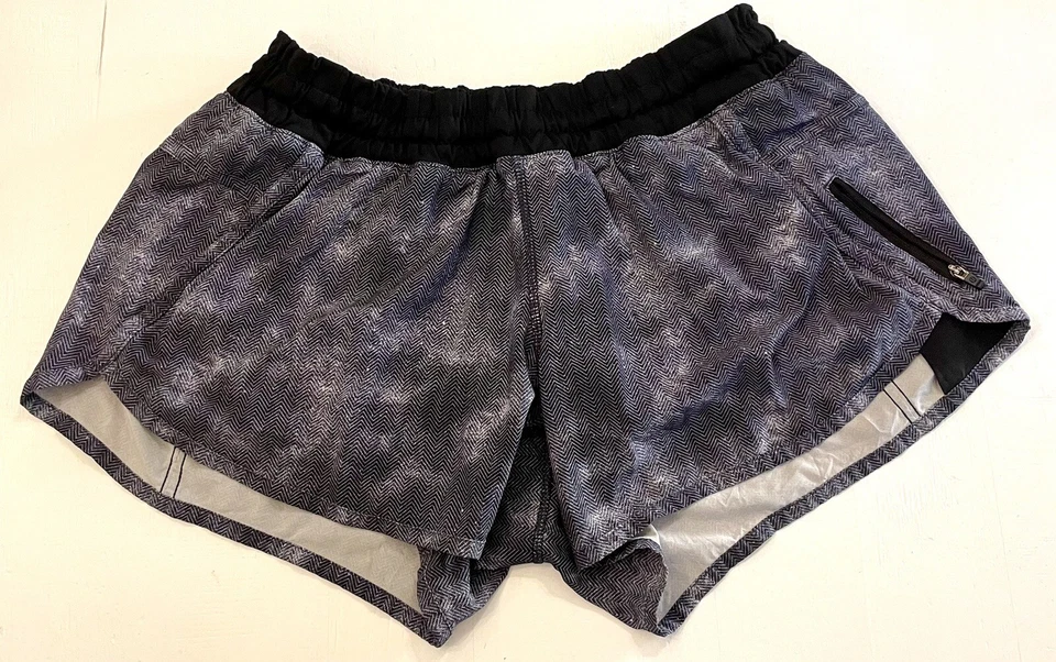 Shorts Lululemon tamanho 6 Tracker IV Mini Difusão Azul velocidade tempos de execução quente h#190 - Imagem 1 de 4